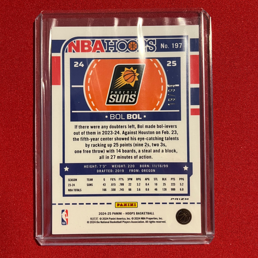 Bol Bol #197 2024 Panini NBA Hoops (Orange Prizm) 19/99