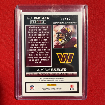 Austin Ekeler #WM-AER 2024 Panini Encore Winning Materials (Blue) Patch 22/35