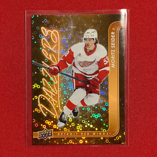 Moritz Seider #DZ-61 2024-25 Upper Deck Series 2 Dazzlers (Orange)