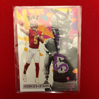 Jayden Daniels NFL 2024-25 Panini Inserts Combo - 5 cards.