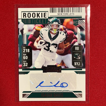Isaiah Davis #176 2024 Panini Contenders Rookie Ticket Sticker Auto