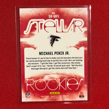 Michael Penix Jr. #SR-MPJ 2024 Panini Rookies & Stars Stellar Rookies (Silver)
