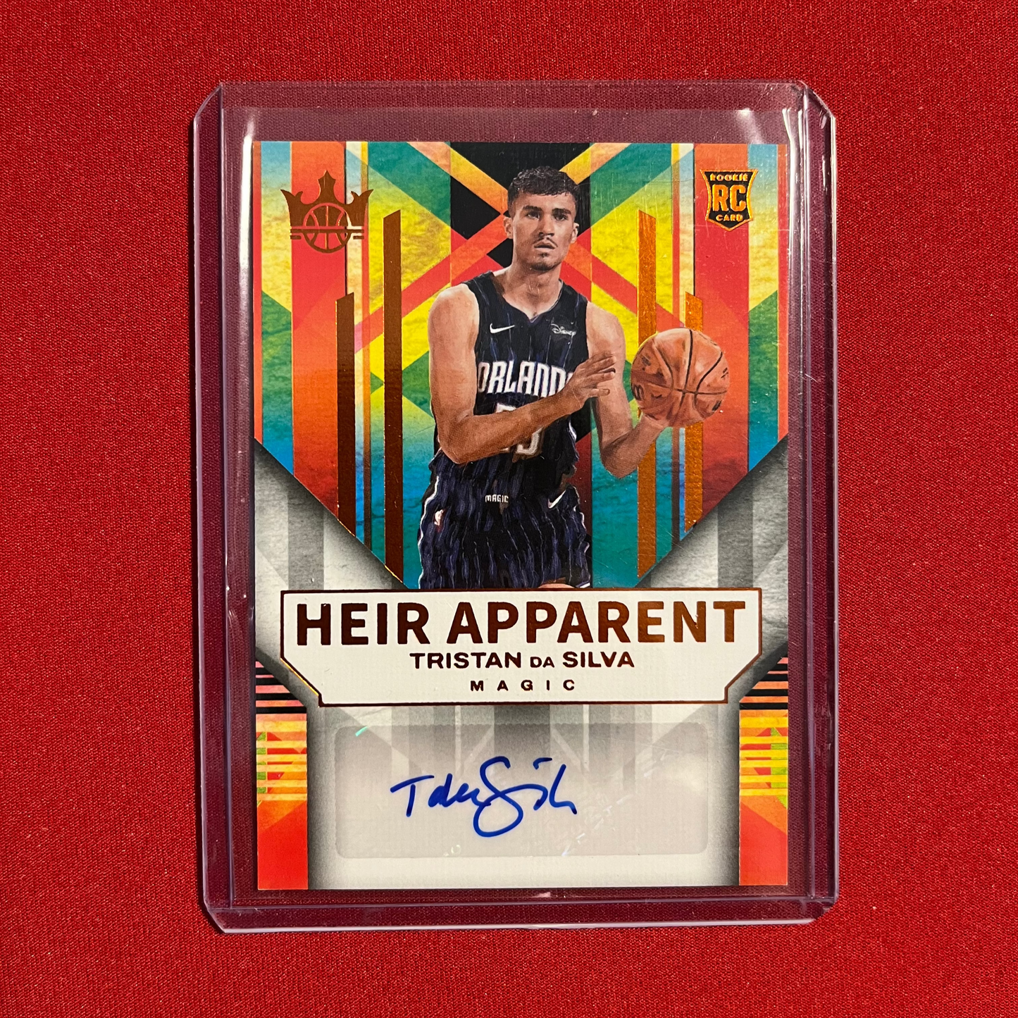 Tristan Da Silva #HA-TDS 2024-25 Panini Court Kings Heir Apparent (Amber) Sticker Auto 18/75