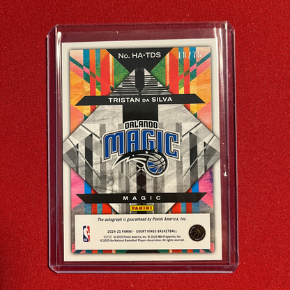 Tristan Da Silva #HA-TDS 2024-25 Panini Court Kings Heir Apparent (Amber) Sticker Auto 18/75